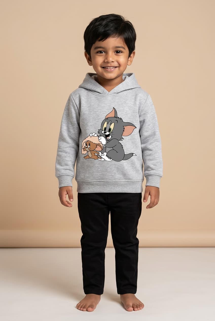 Tom & Jerry Kids Hoodie – BHG-134 | Cute Winter Sweatshirt | Trends Kids
