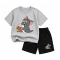 Premium Cartoon T-Shirt with Pocket Shorts – Soft Cotton Kids Set DTSet134