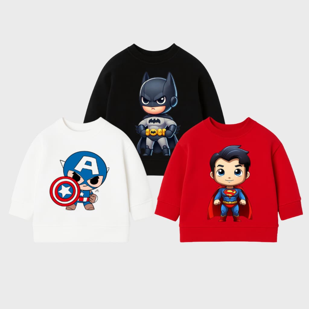 KidsSuperHero –Cartoon Series Styles 3 Combo Sweatshirts