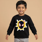 Spider Kids Sweatshirt – Boys & Girls Black Winter Pullover