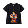 Boys Power Warrior Graphic T-Shirt – Anime Style Fighter Design (6M–8Y)