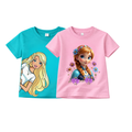 Girls Princess Graphic Cotton T-Shirt – Cute Floral Design