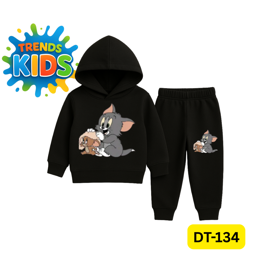 Kids Cartoon Hoodie set Kids'  Boys & Girls Two-Piece Sets