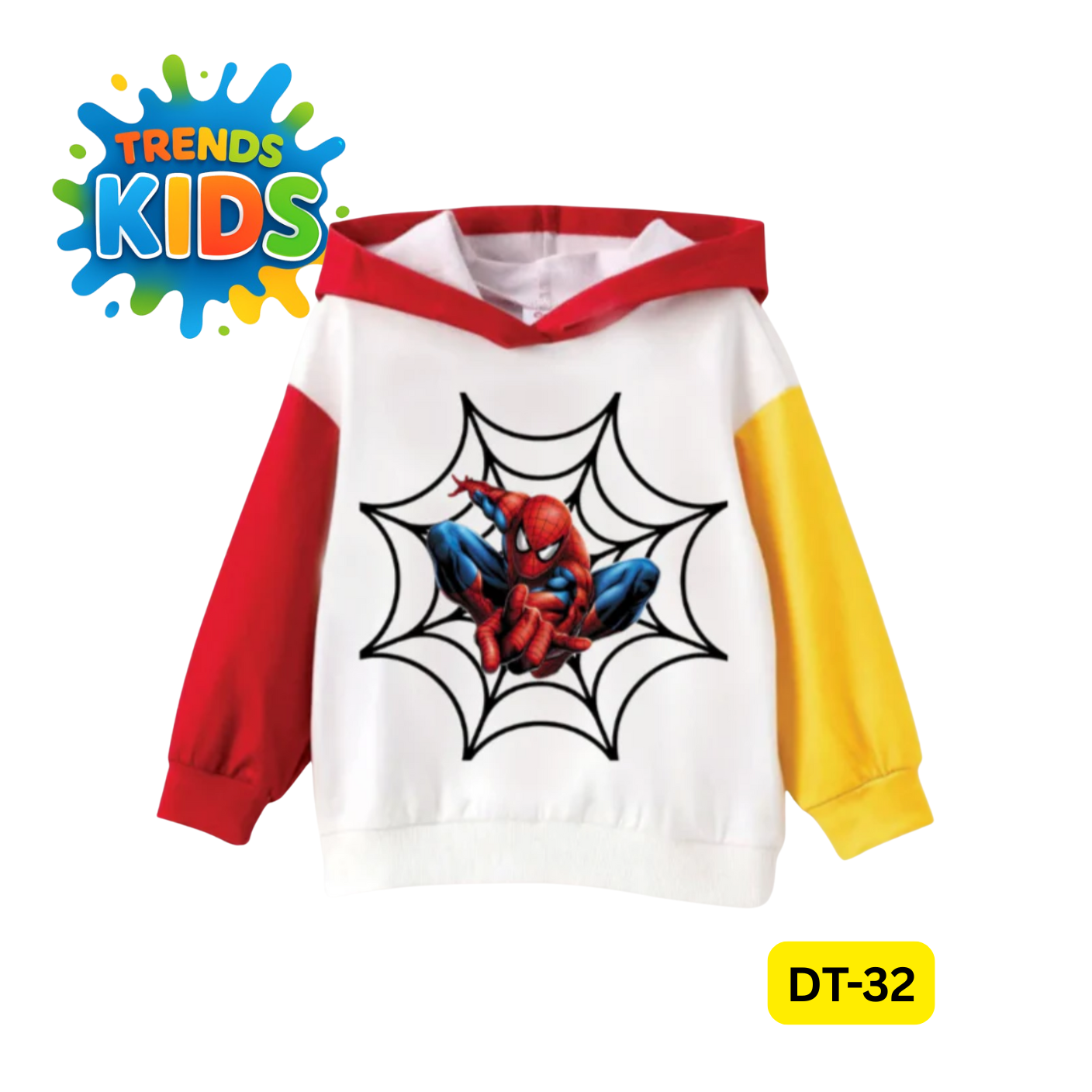 Cartoon Kids Hooded – Kids White Winter