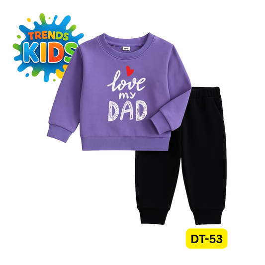 Love My Dad Kids Winter Sweatshirt & Jogger Set | Trends-Kids