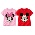 Premium Kids Cartoon Face Cotton T-Shirt – Cute Girl & Boy Matching Tee