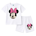 Cute Girl face with pink bow Cartoon Baby Set | ST-MIC-WHT