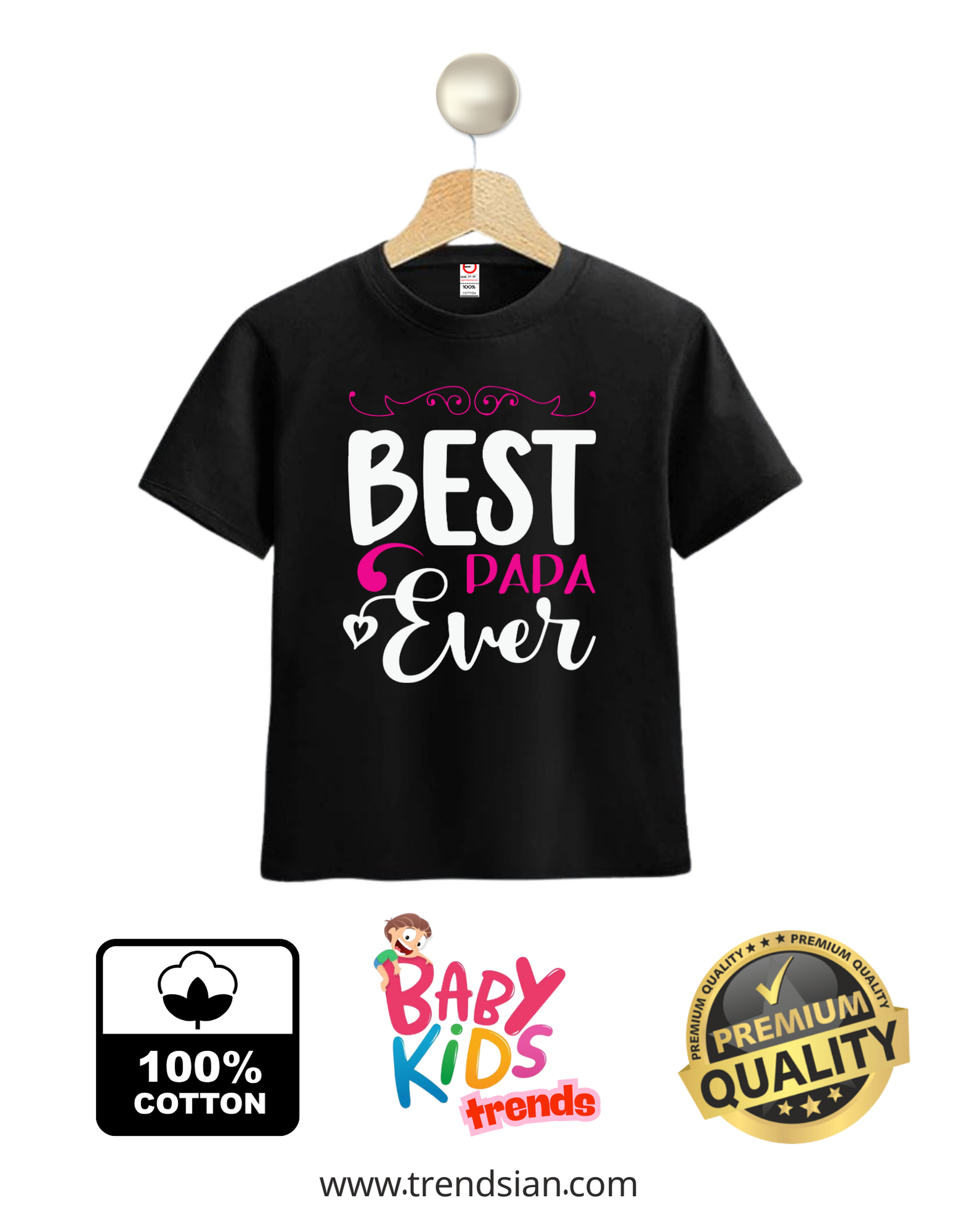Best papa Baby & Kids Premium T-Shirts