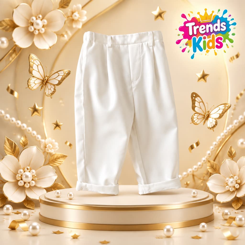 White Kids Formal Pants Perfect for Formal Occasions | Trends-Kids