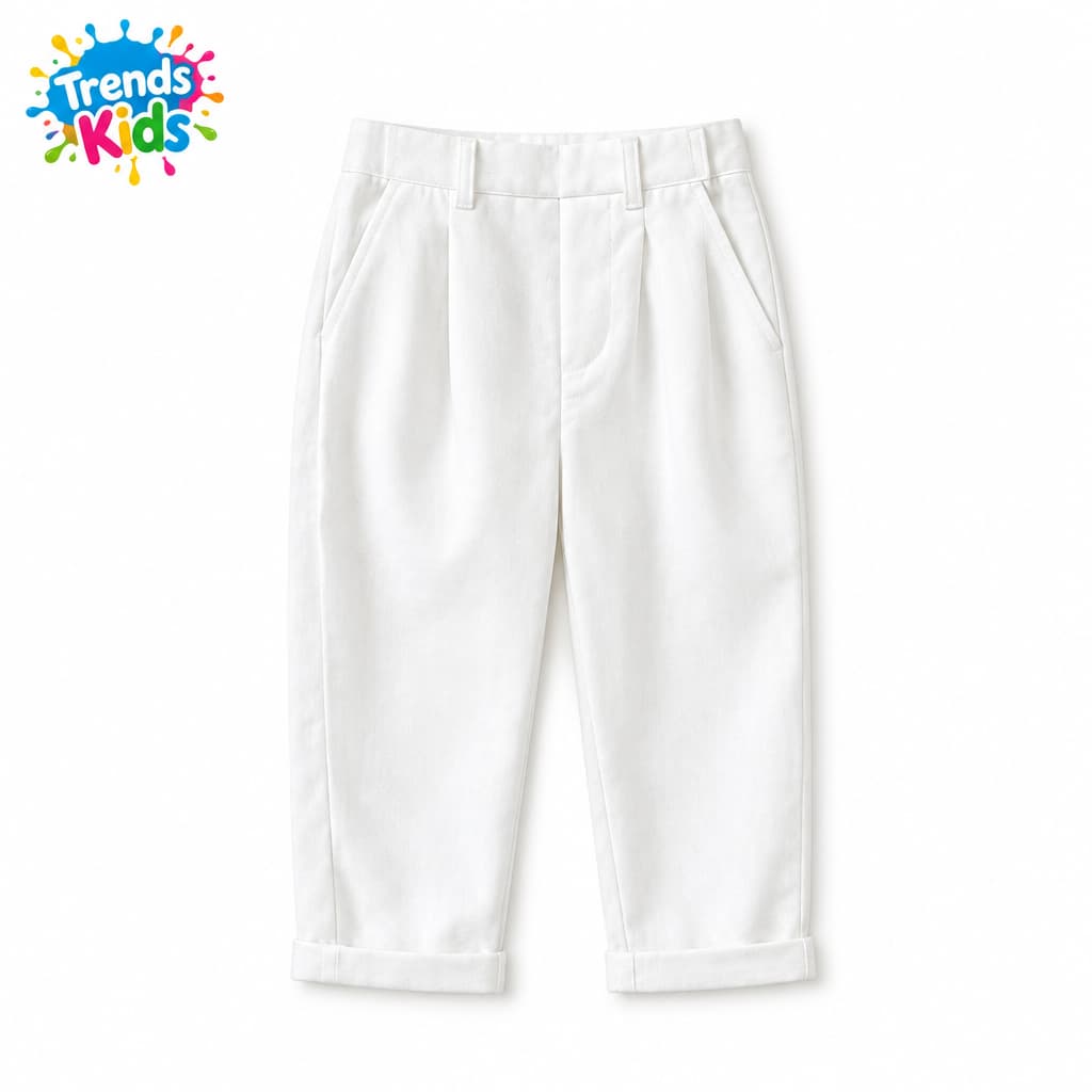 White Kids Formal Pants Perfect for Formal Occasions | Trends-Kids